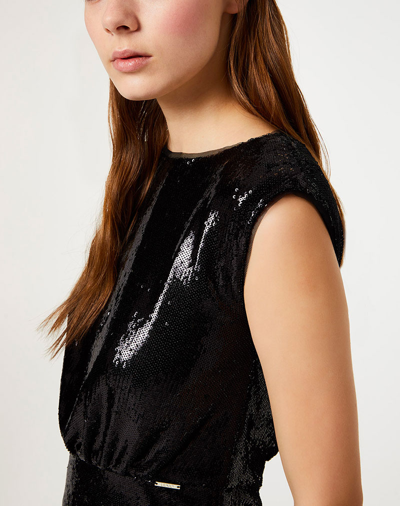 Vestito Corto Con Paillettes Liujo - Bolero Boutique