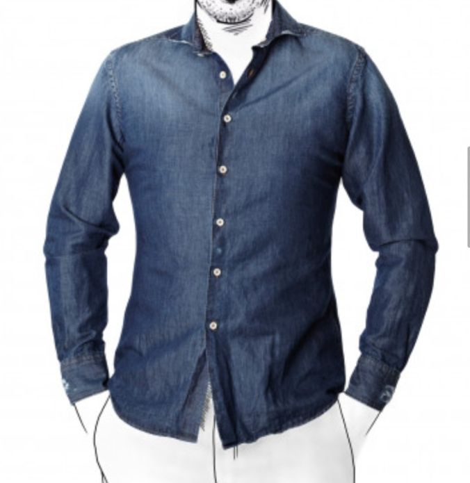 Camicia Uomo in Denim Fradi - Denim - Bolero Boutique