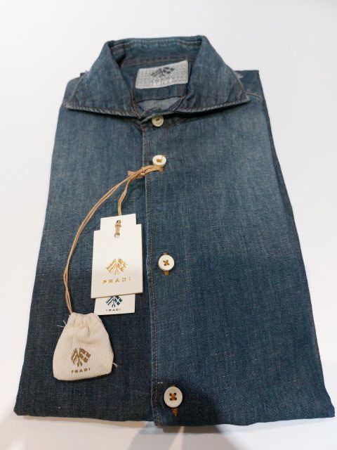 Camicia Uomo in Denim Fradi - Denim - Bolero Boutique